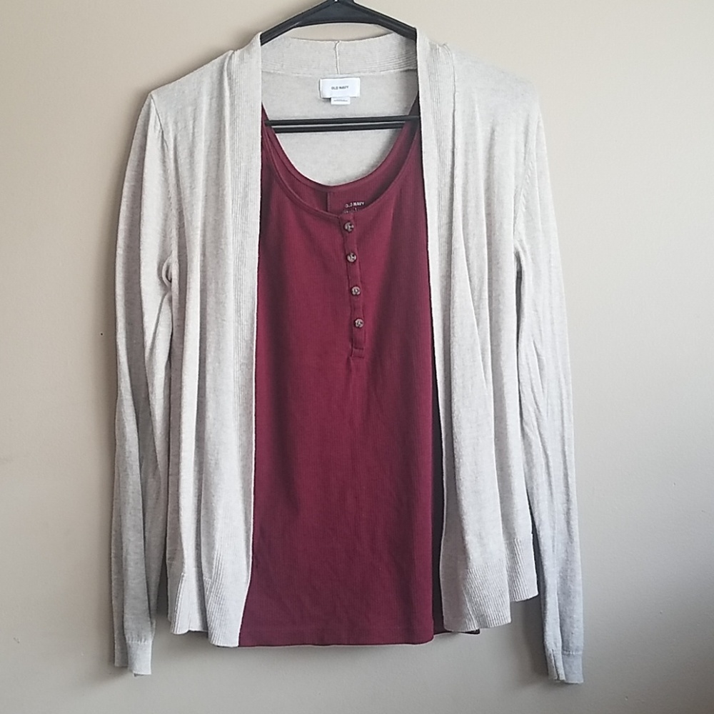 First-Layer Maroon Rib Knit Tank - Picture 2 of 4